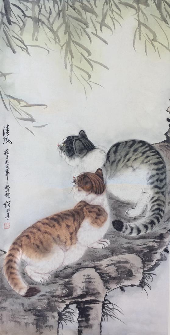 Chinese Scroll Painting, Liu Jiyou (1 918 -19 83 ): Chinese Scroll Painting Liu Jiyou(1918-1983) is a famous Chinese painting master.Painting net size:Height 135cm ,Wide 34cm.Very good condition,No damage, refer to the many pictures. If you have questi