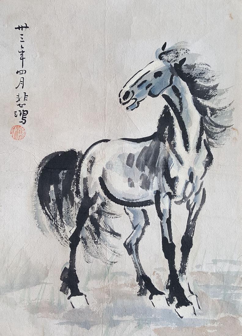 Chinese Scroll Painting,Xu Beihong(1895-1953) (1 of 3)