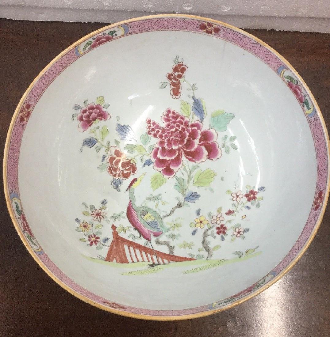 Large Chinese Famille Rose Porcelain Bowl (1 of 9)