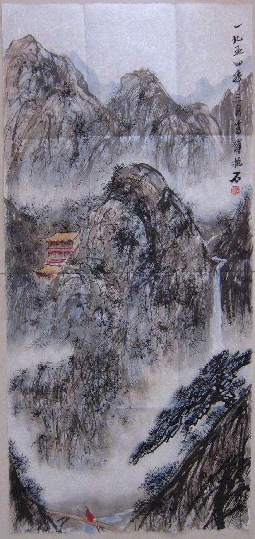 Chinese Painting: Chinese Painting Fu Baoshi(1904-1965) is a famous Chinese painting master.Painting net size:H:95cm,W:44.5cm.Very good condition,No damage, refer to the many pictures. If you have questions or want to