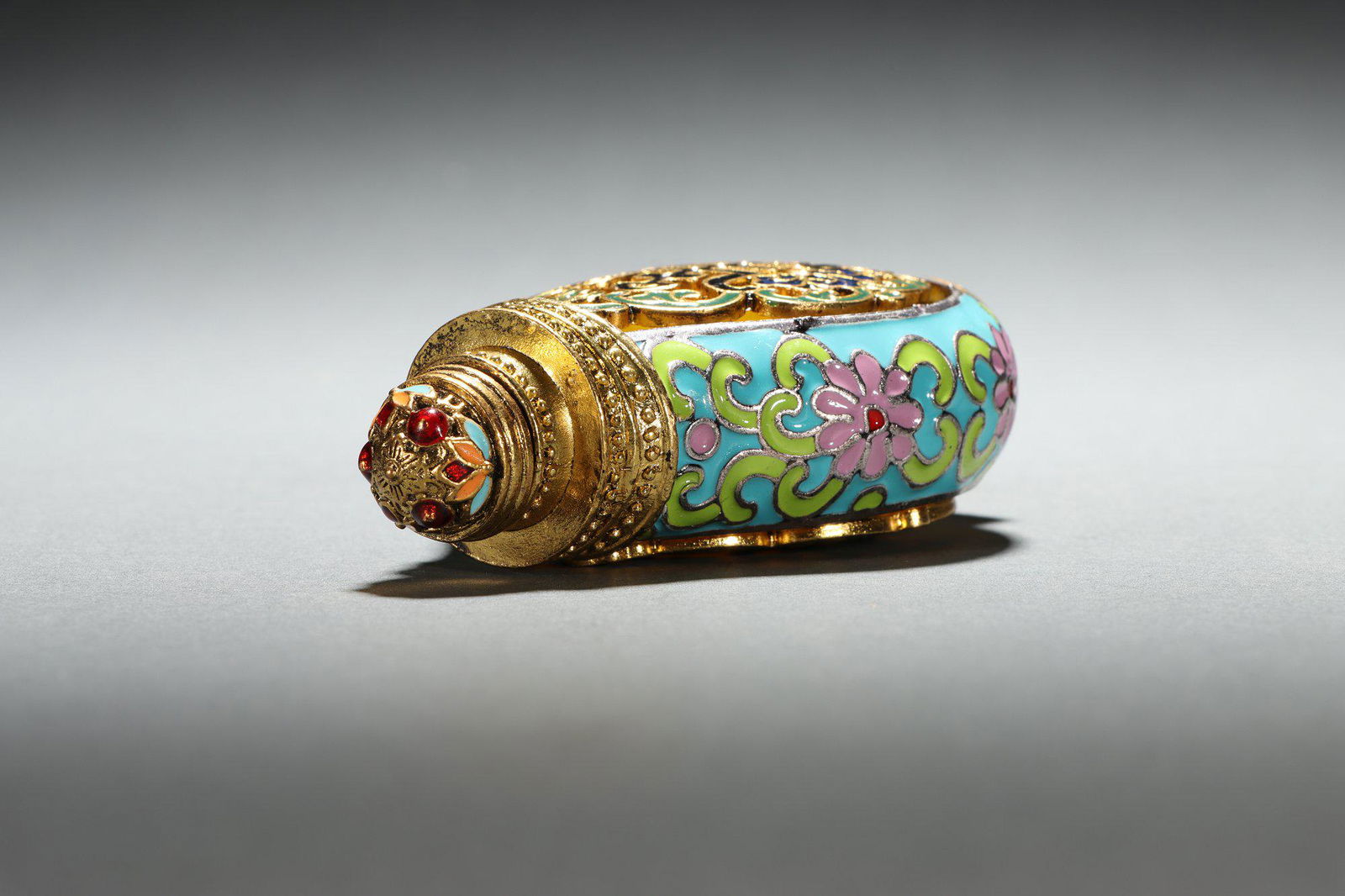 Cloisonne Snuff Bottle - 7