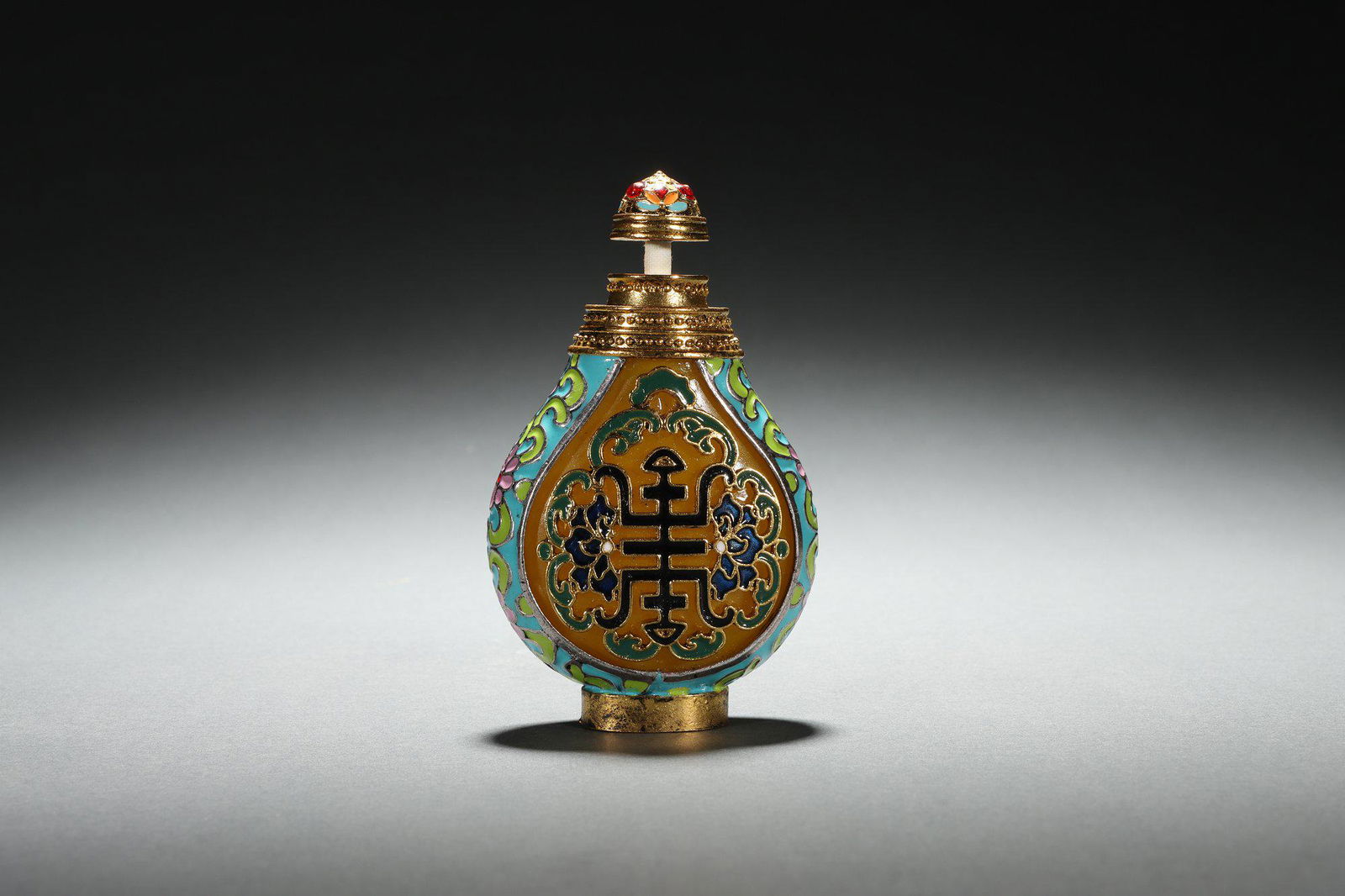 Cloisonne Snuff Bottle - 8