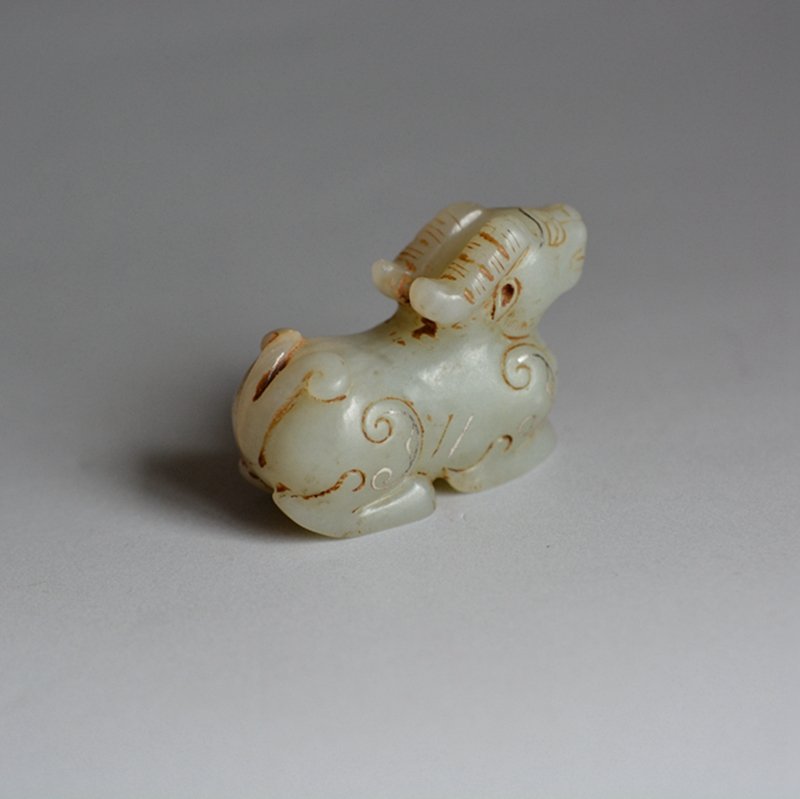 Chinese carved jade sheep (1 of 6)