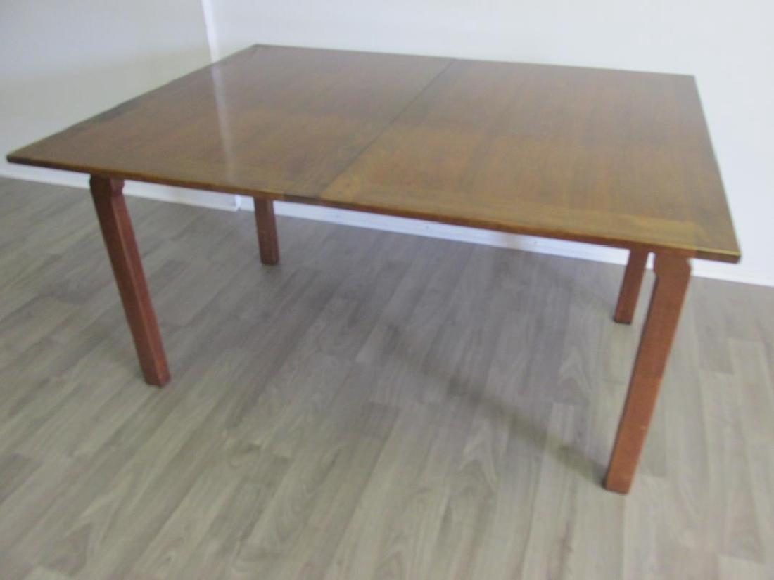 EDWARD WORMLEY FOR DUNBAR DINING TABLE, 3 LEAVES: GOOD VINTAGE CONDIITON, WEAR CONSISTENT WITH AGE AND USE