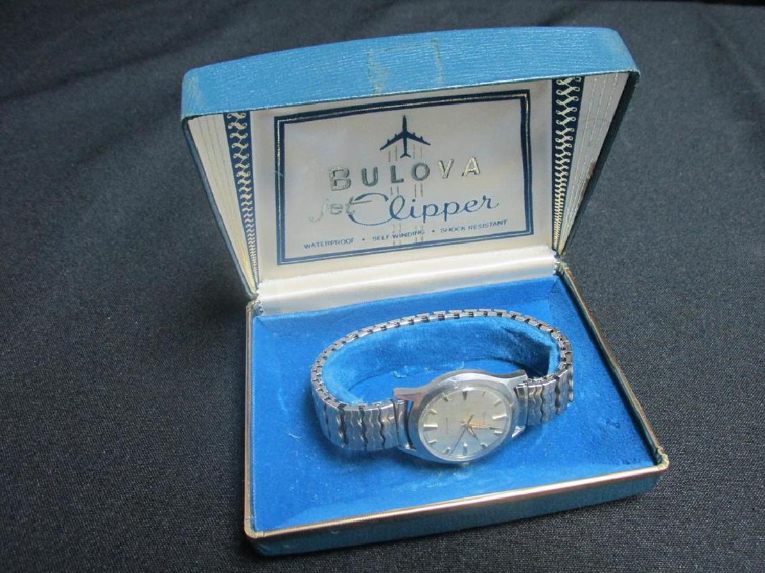BULOVA JET CLIPPER MEN'S WATCH, BOX: SEE TITLE