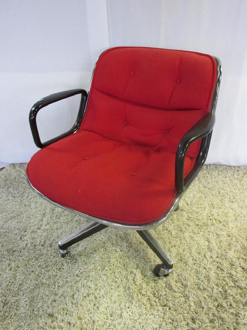 CHARLES POLLOCK FOR KNOLL RED OFFICE CHAIR: SEE TITLE