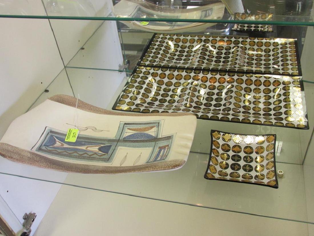 SASCHA BRASTOFF ASHTRAY, GILT DISHES: SEE TITLE