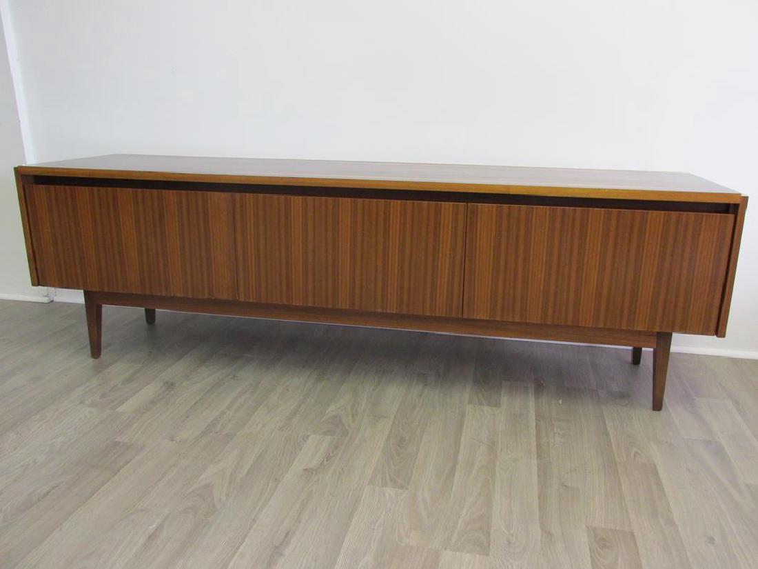 ROSEWOOD SCANDINAVIAN CREDENZA: 80"W, 19.5"D, 25.5:"H