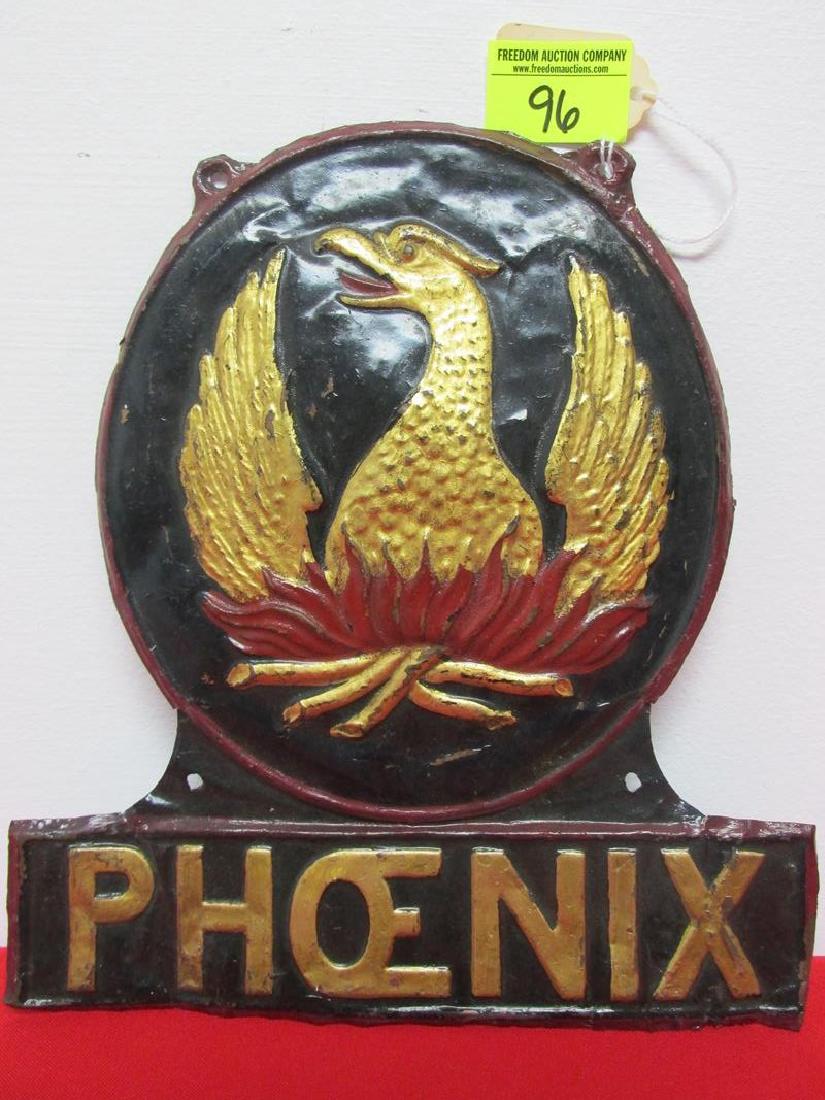 1800'S BRITISH PHOENIX FIRE MARK, COPPER (1 of 2)