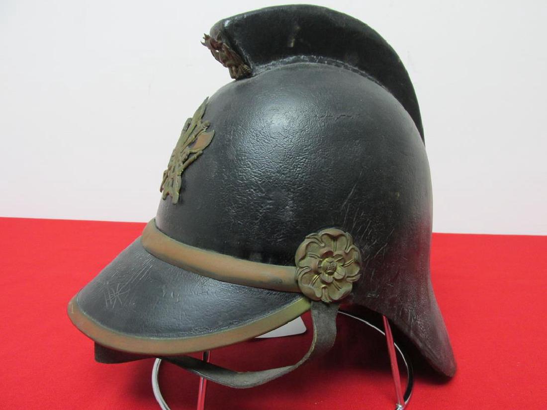 MERRYWEATHER LEATHER FIRE HELMET (1 of 5)