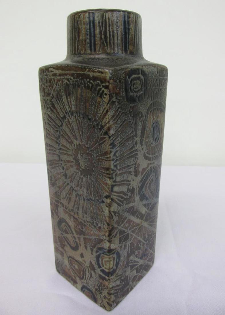 NILS THORSSON FOR ROYAL COPENHAGEN FAJANCE VASE: HEIGHT IS 9"