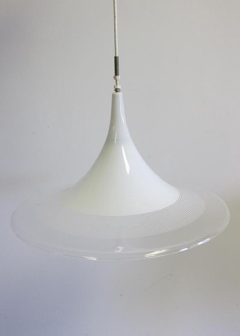 ACRYLIC PENDANT LAMP: 20" DIA.