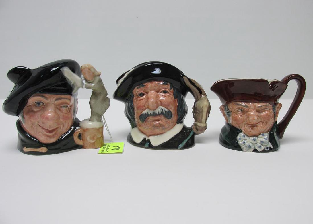 3 ROYAL DOULTON TOBY MUGS: TAM O'SHANTER, SANCHO PANCA, OLD CHARLEY