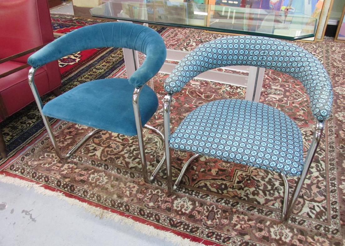 2 ANTON LORENZ FOR THONET CHROME CHAIRS: SEE TITLE