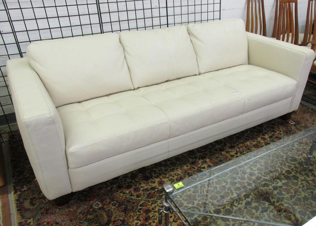 NATUZZI LEATHER SOFA: SEE TITLE