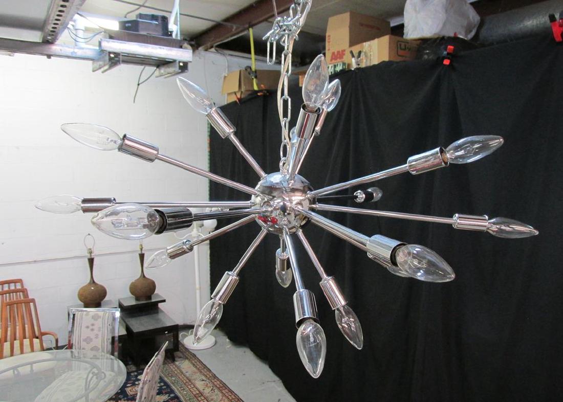 CHROME SPUTNIK LIGHTING FIXTURE: 29"