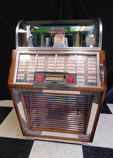 SEEBURG SELECT-O-MATIC 100 JUKEBOX: THIS MACHINE IS A BEAUTY AND RUNS GREAT. PLAYS 45'S WITH CLASSIC SOUND. EXCELLENT CONDITION.