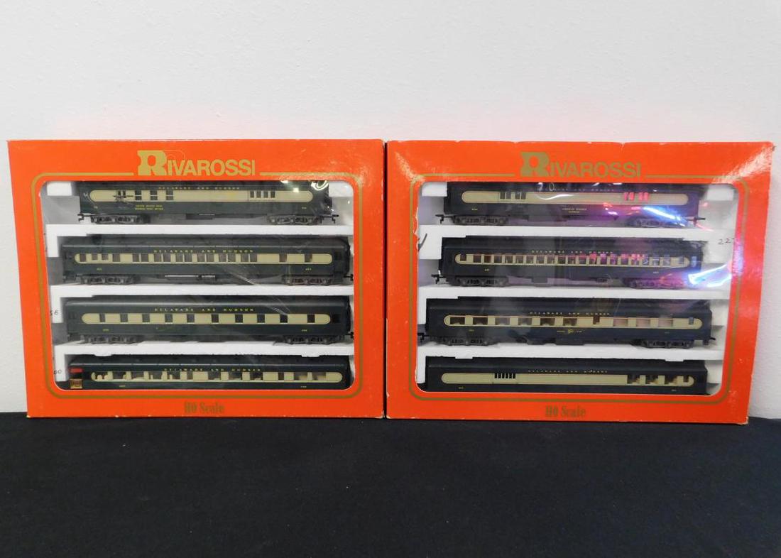 RIVAROSSI 1920'S TRAIN CAR SET: DELAWARE & HUDSON, HO SCALE, ORIGINAL PACKAGING