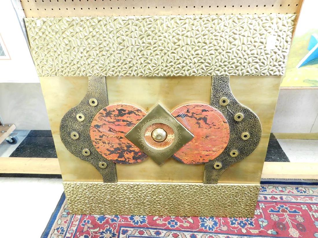 HAMMERED METAL WALL ART: 35.5"H