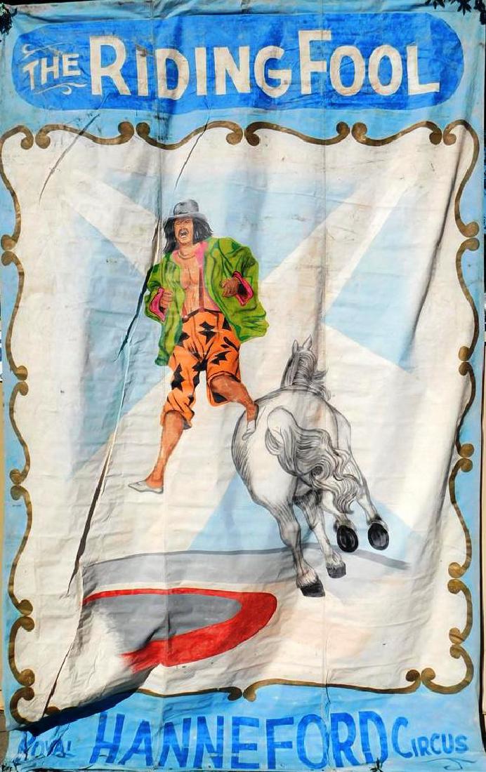 CIRCUS ATTRACTION BANNER - RIDING FOOL (1 of 2)