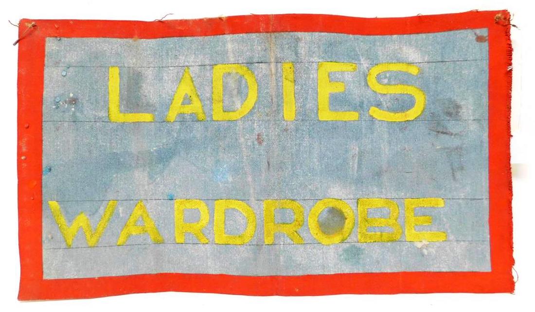 R.B.B.B. "LADIES WARDROBE" CANVAS BANNER (1 of 1)