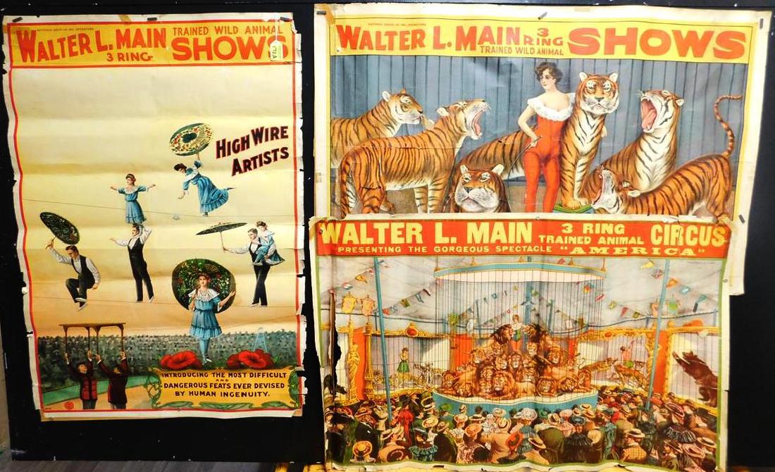 3 WALTER L. MAIN CIRCUS POSTERS (1 of 4)