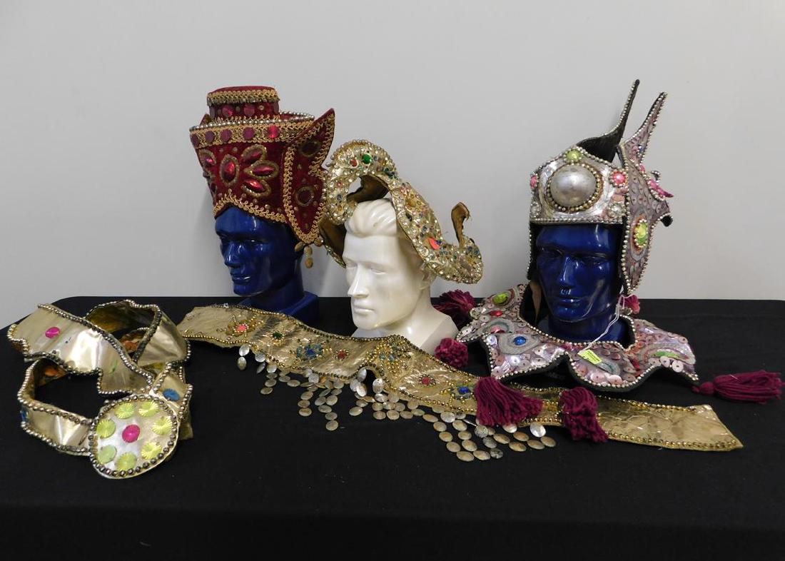 GROUPING OF COSTUME CAPS: SEE TITLE