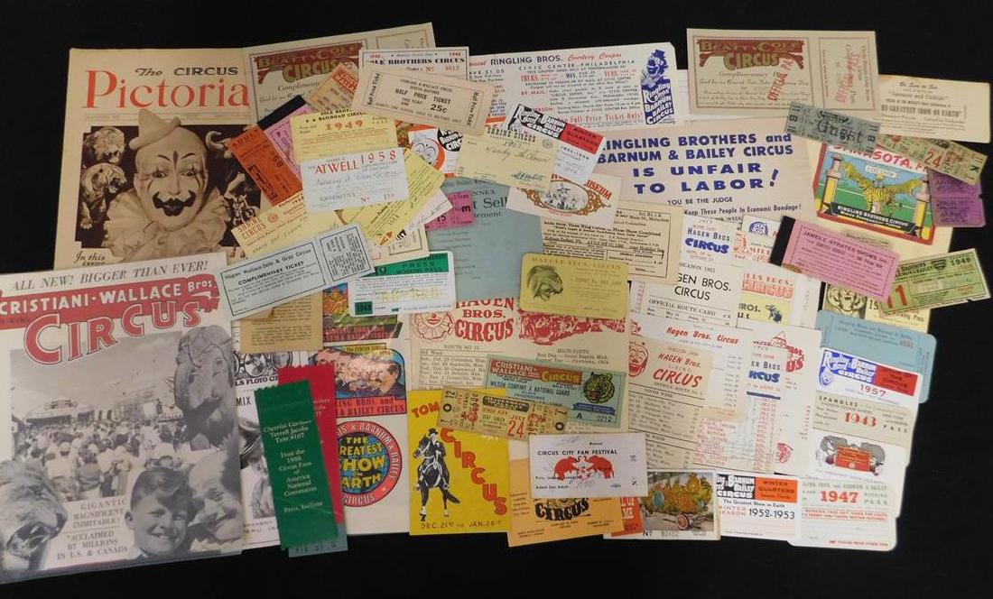 CIRCUS EPHEMERA, PRESS CARDS, PROGRAMS (1 of 5)