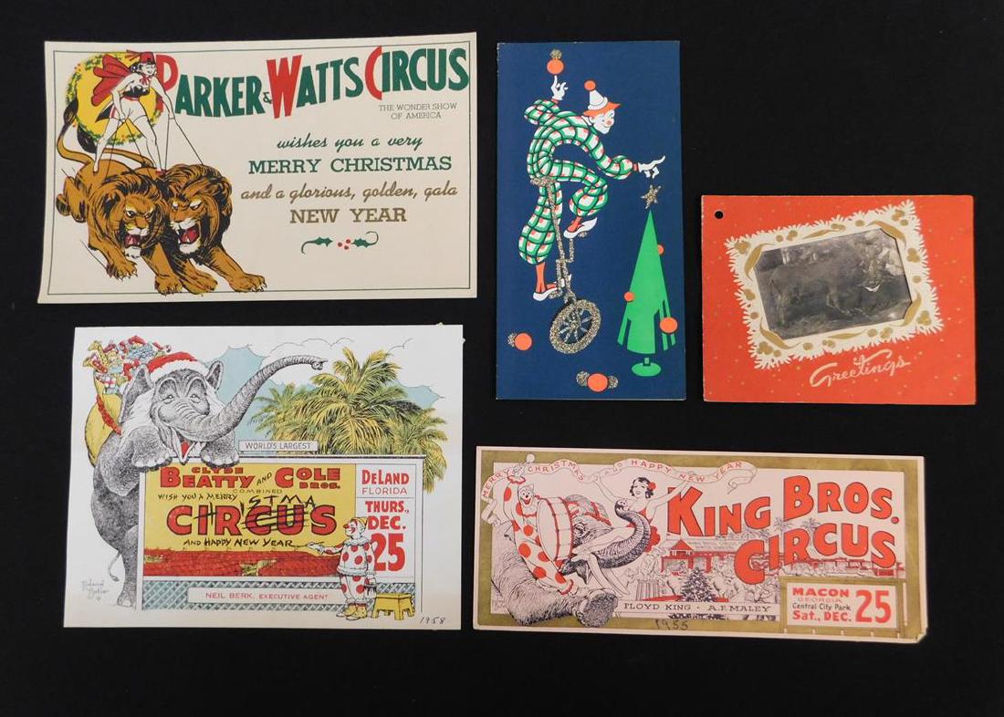 VARIOUS CIRCUSES CHRISTMAS/GREETING CARDS (1 of 1)