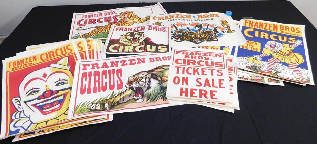 FRANZEN BROS. CIRCUS POSTER GROUPING (1 of 1)