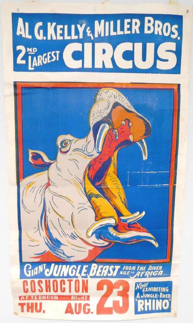 AL G. KELLY & MILLER BROS. CIRCUS POSTER (1 of 1)