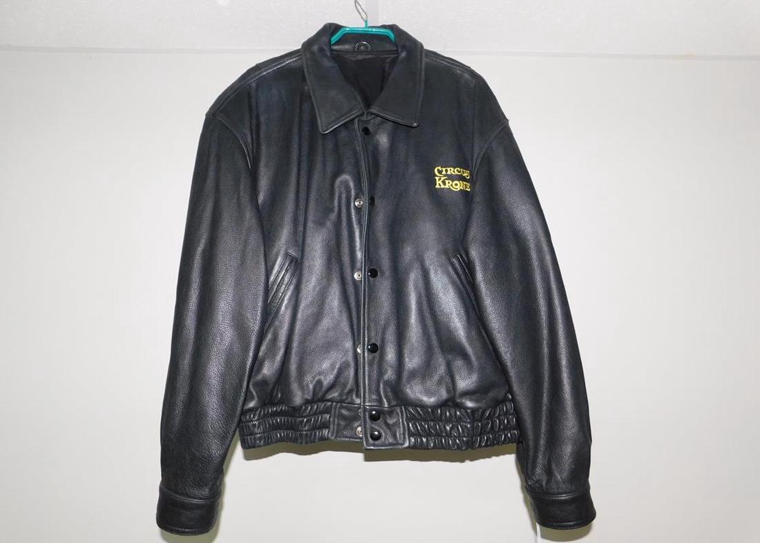 CIRCUS KRONE BLACK LEATHER JACKET (1 of 2)