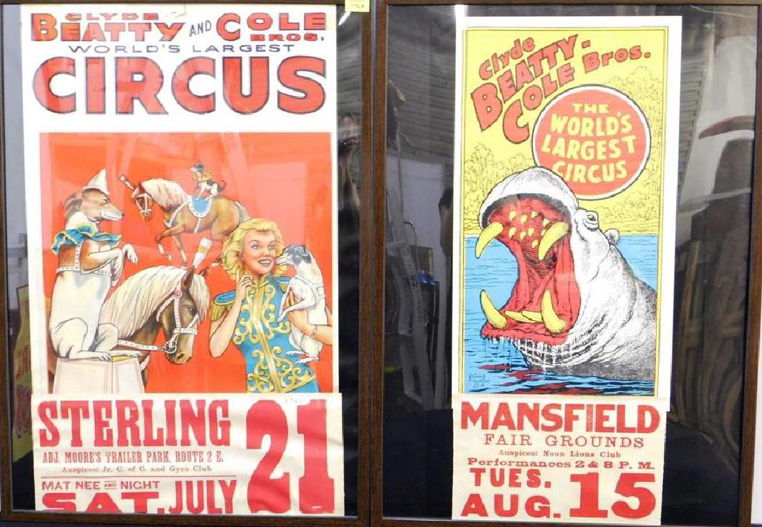 2 BEATTY-COLE BROS. CIRCUS POSTERS (1 of 1)