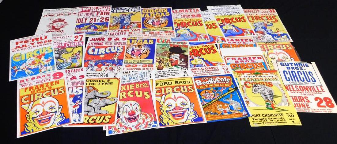 COLLECTION OF CIRCUS WINDOW CARDS (1 of 1)