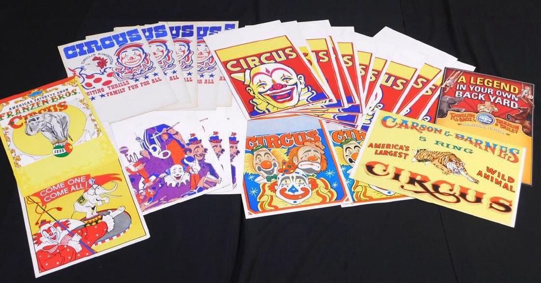 COLLECTION OF CIRCUS WINDOW CARDS (1 of 1)