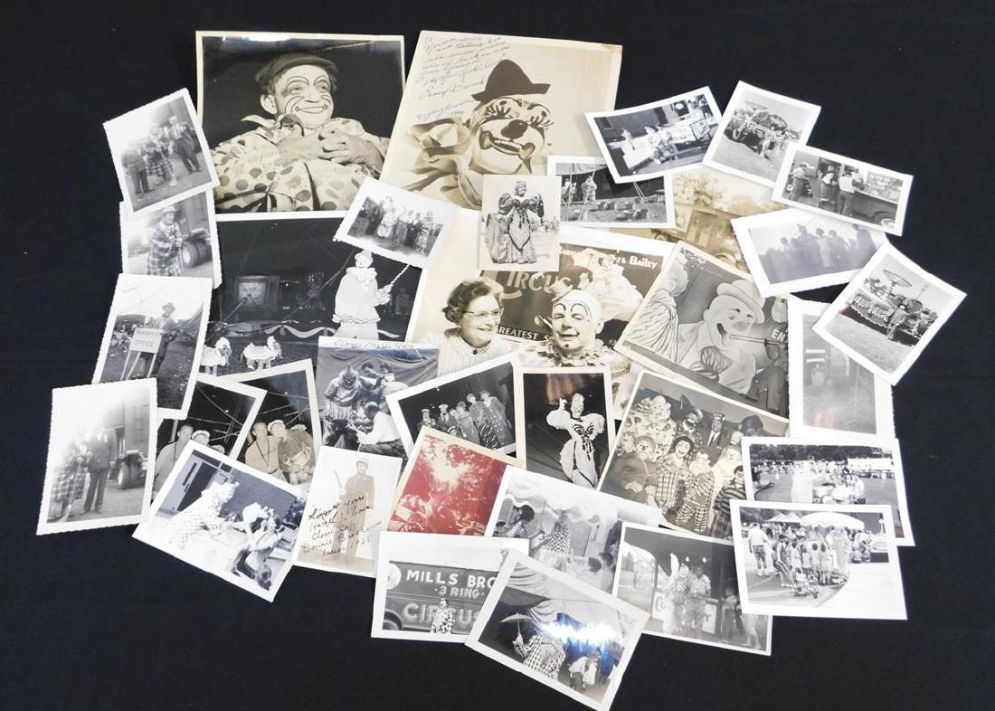 COLLECTION OF CIRCUS CLOWN PHOTOGRAPHS (1 of 1)