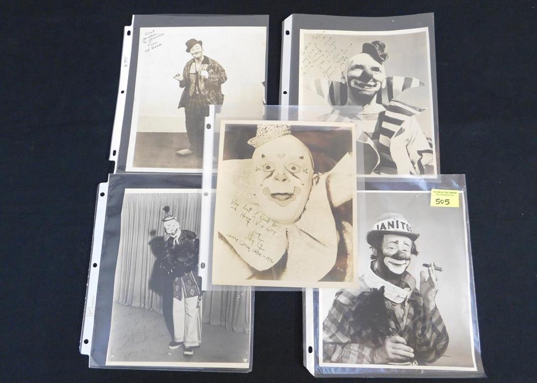 5 CIRCUS CLOWN PHOTOGRAPHS (1 of 5)