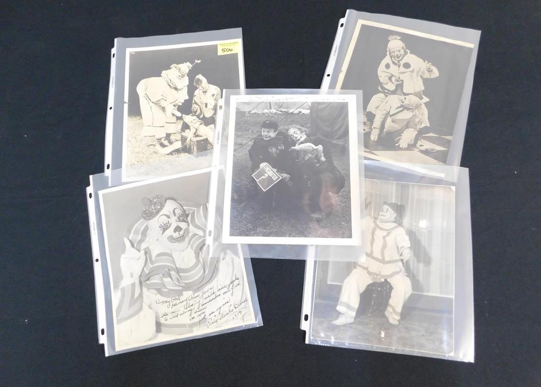 5 CIRCUS CLOWN PHOTOGRAPHS (1 of 3)