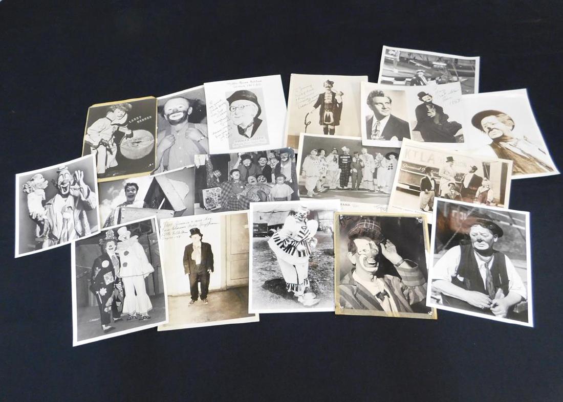 COLLECTION OF CIRCUS CLOWN PHOTOGRAPHS (1 of 6)