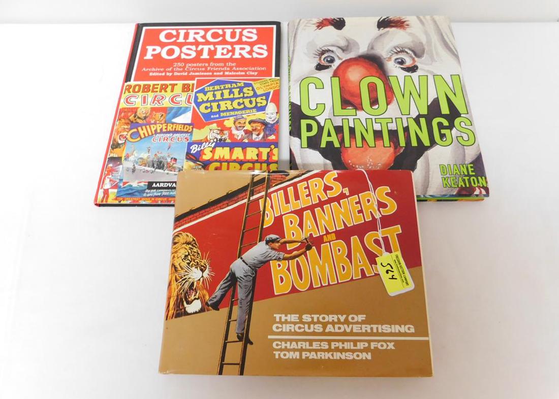 3 BOOK TITLES ON CIRCUS ADVERTISING, POSTERS, PAINTINGS (1 of 1)