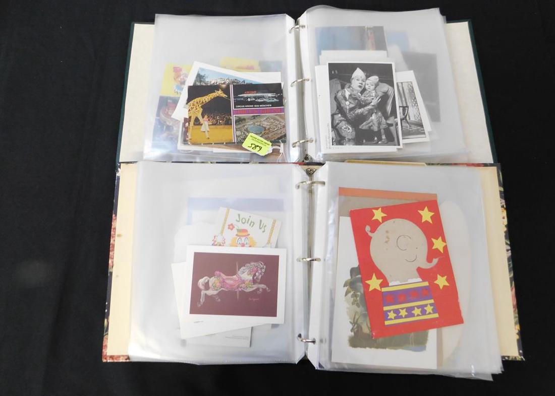 2 ALBUMS OF CIRCUS POSTCARDS, GREETING (1 of 1)