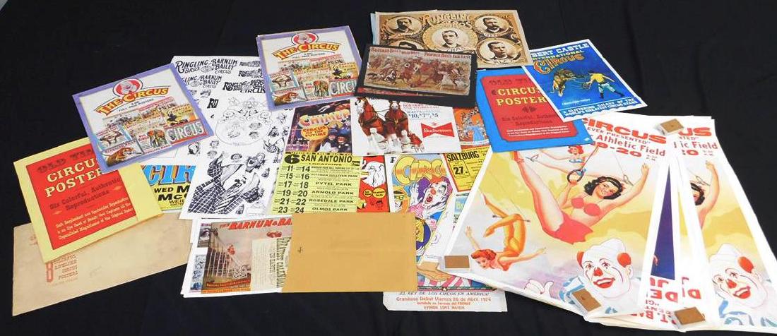 LOT OF CIRCUS POSTERS, COLORING BOOKS, ETC. (1 of 1)