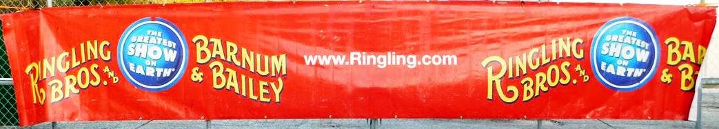 R.B.B.B. "GREATEST SHOW ON EARTH" BANNER (1 of 1)