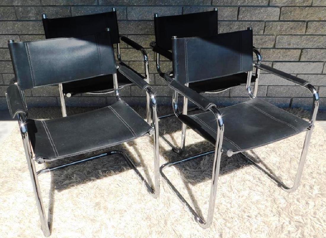 4 MART STAM S34 CANTILEVER ARM CHAIRS: SEE TITLE