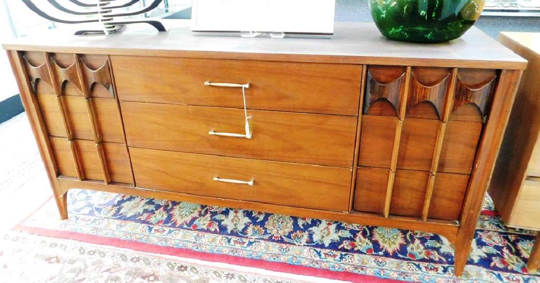 KENT COFFEY "PERSPECTA" TRIPLE DRESSER: 64"W, 19"D, 31"H