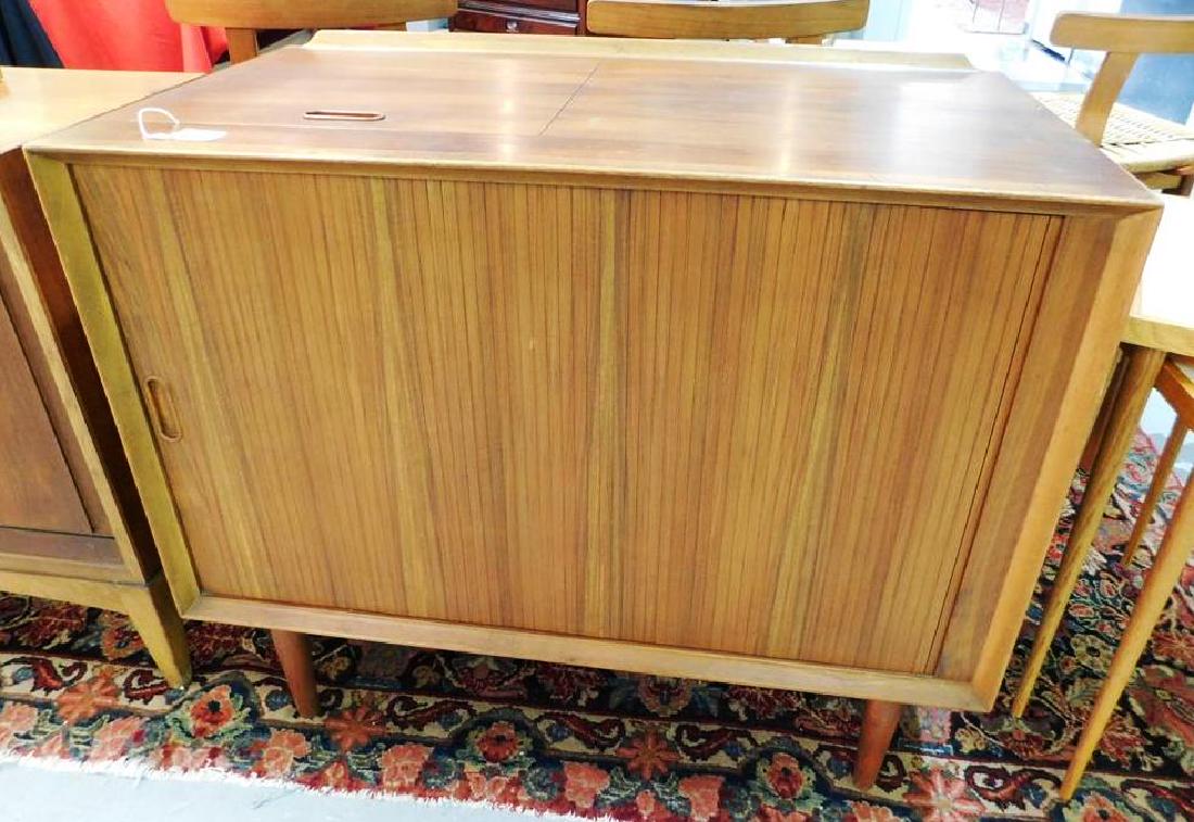 ARNE VODDER FOR SIBAST (DENMARK) STEREO CABINET: TEAK. 36"W, 19.5"D, 30"H