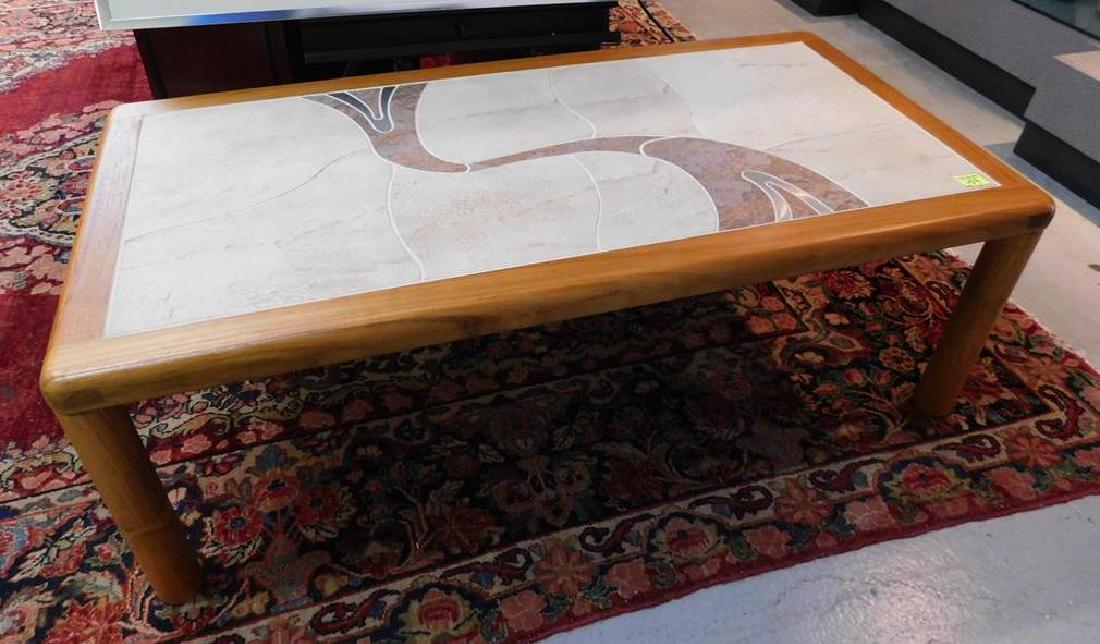HASLEV - DENMARK TILE TOP COFFEE TABLE: 48"W, 24"D, 17"H