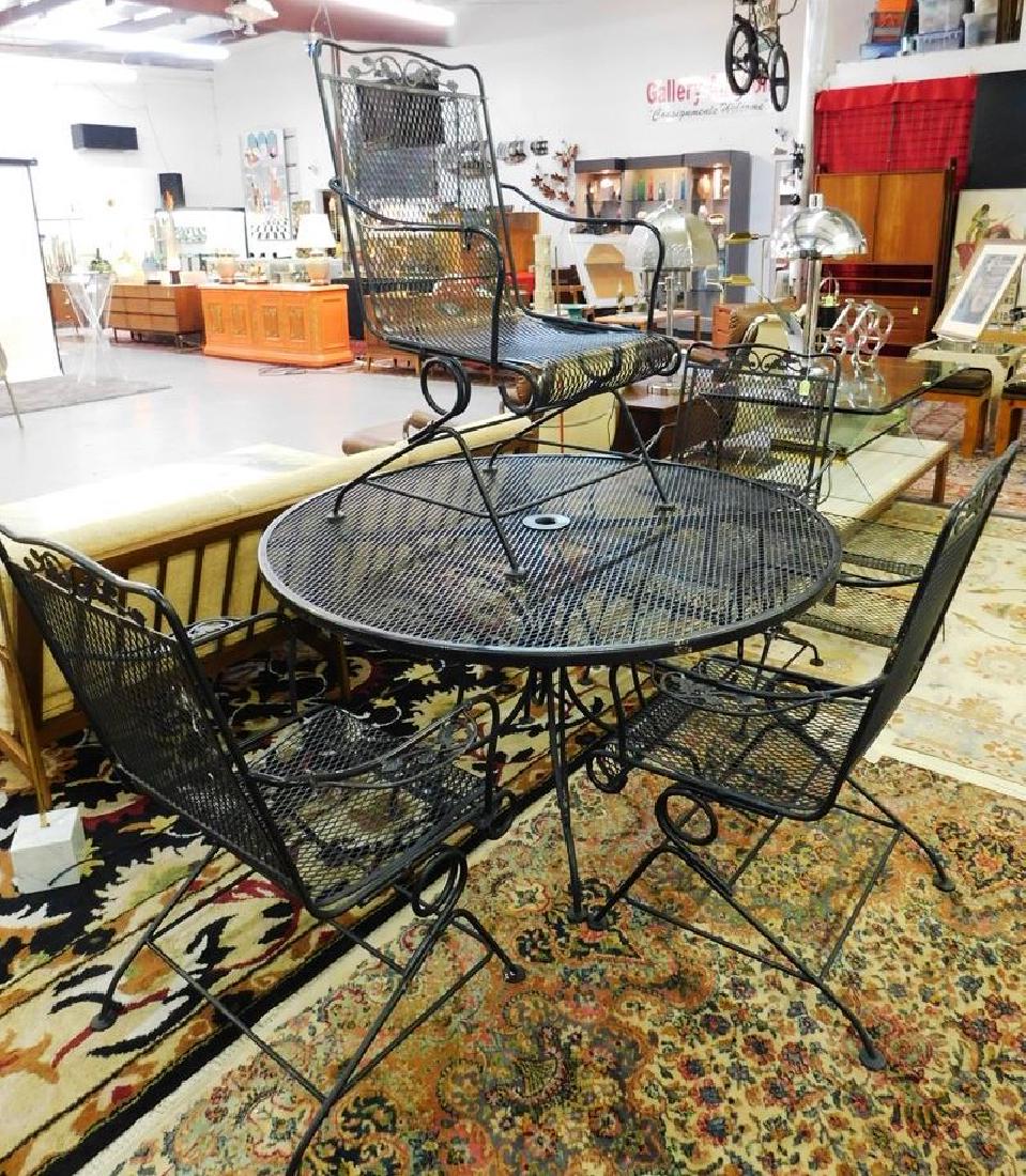 WOODARD SPRING ROCKER PATIO SET: INCLUDES TABLE AND 4 CHAIRS