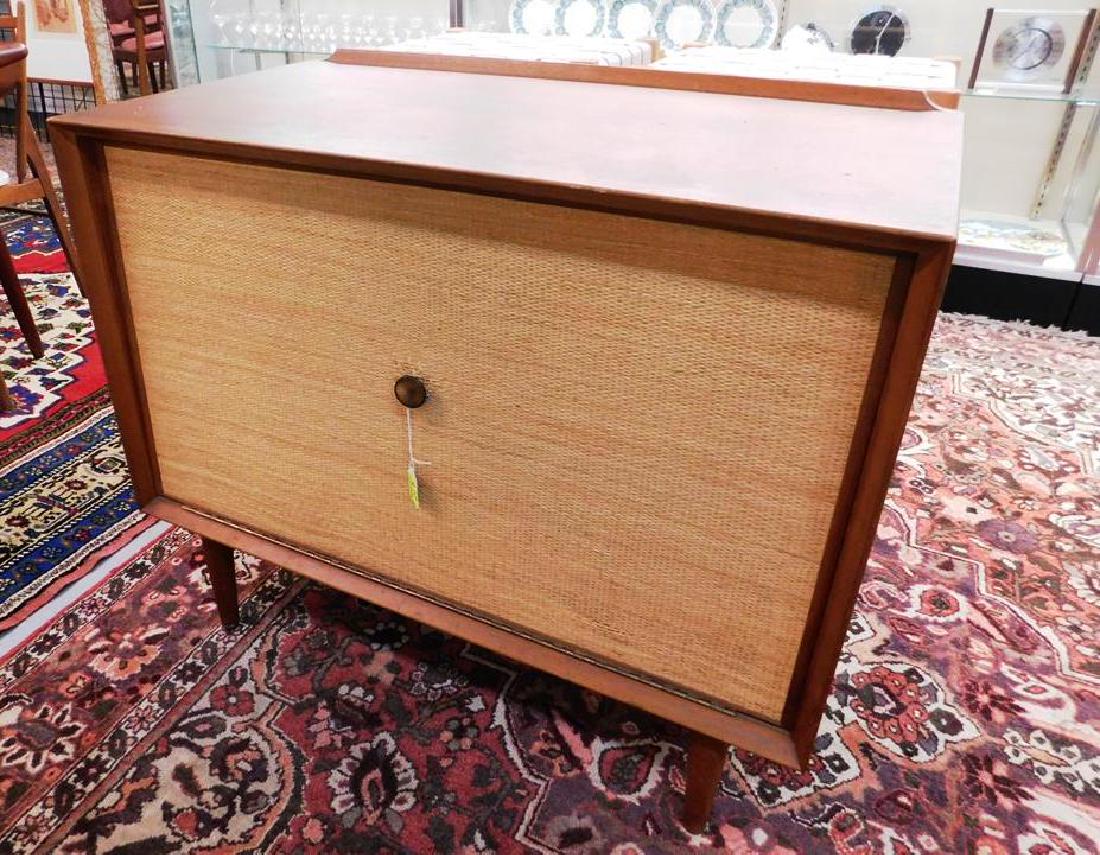 ARNE VODDER FOR SIBAST (DENMARK) CABINET: WITH DROP FRONT DOOR. SOME WEAR AT KNOB PULL. 36"W, 19.5"D, 30"H