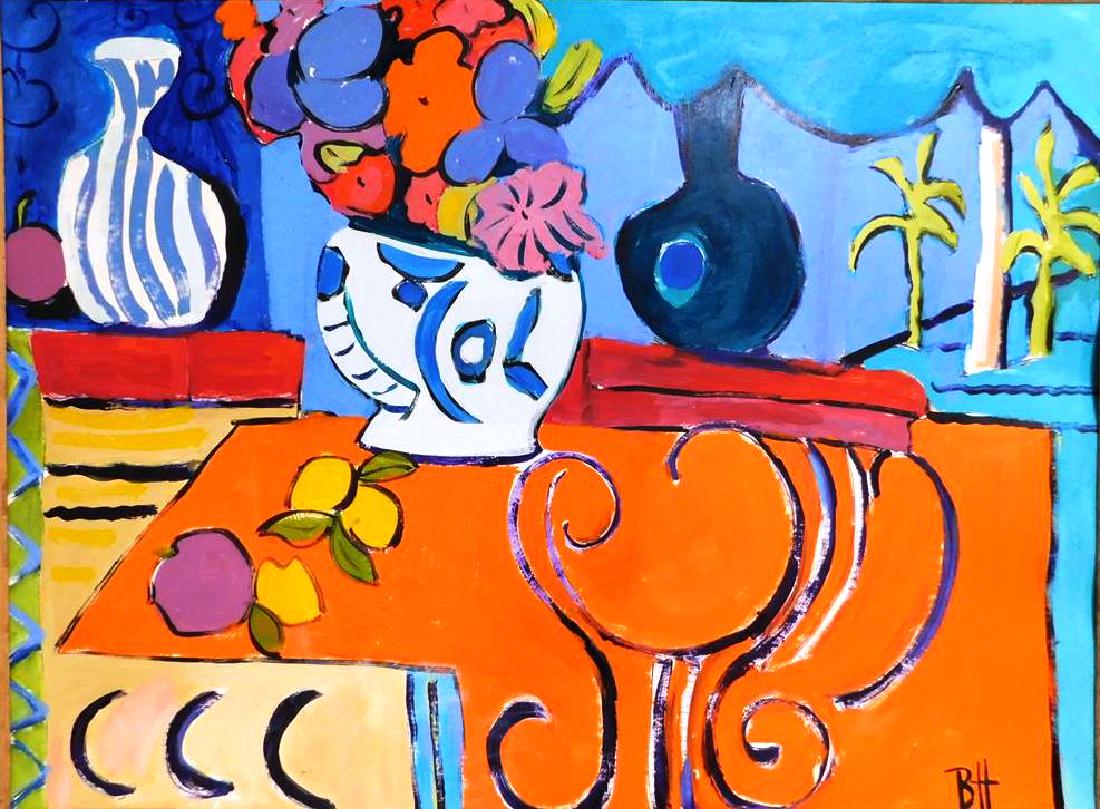 BETTY HUDSON (SARASOTA ARTIST) ABSTRACT PAINTING ON: 52"X42"